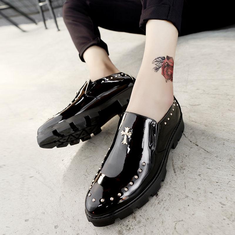 European Creepers Office Men Oxfords Shoes Handmade Leather Casual  Pointed Toe Wedding