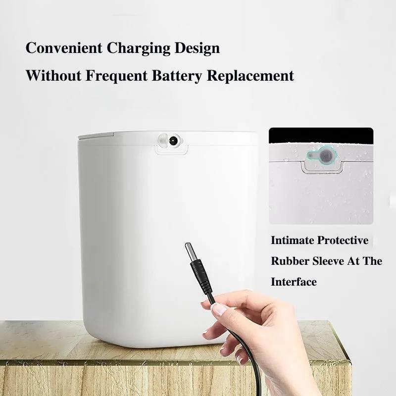 Intelligent Sensor Trash Can Household Automatic Charging Type Living Room Bedroom 16 Liters Large Capacity Kitchen Bathroom Waterproof