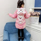 Girls' Winter Coat Thicken Plus Velvet Cotton Jacket Little Girl Warm and Windproof Quilted Jacket