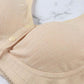 Front Buckle Unwired Bra Threaded Cotton Vest Ladies Large Bra Thin Lightweight Breathable Sports Sleeping Bra