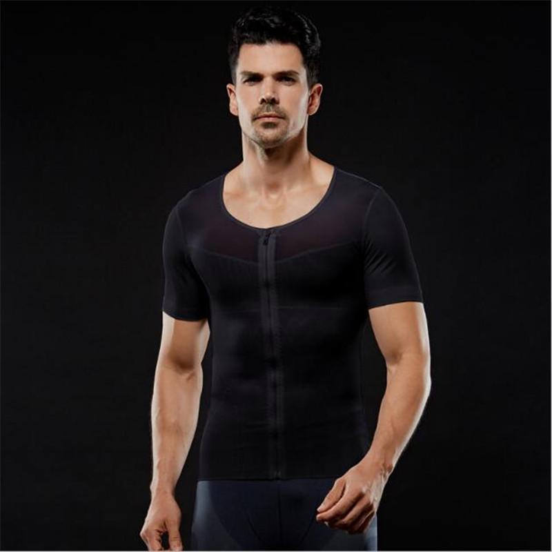 Men Sports Vest Slimming Zipper Corset Neoprene Gym Fitness Sportswear Trainer Vest  Lose Weight