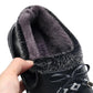 Women's Plush Fleece Warm Leather Cotton Boots Waterproof Non-slip Flat Ankle Boots Winter Shoes