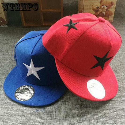 Fashion Boy Children Baseball Caps Pentagram Embroidery Hip Hop Hats Sun Hat Outdoor Shade Cap