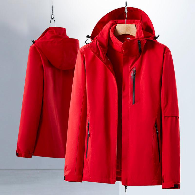 Women's Detachable Storm Jacket Autumn Winter Heavy Hiking Jacket Skiing Jacket Sport Coat Waterproof Jackets Couple Clothes