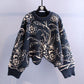 Autumn  Winter Korean Style Loose Thick Knit Sweater Irregular Pullover Short Long Sleeve Sweater Top Women