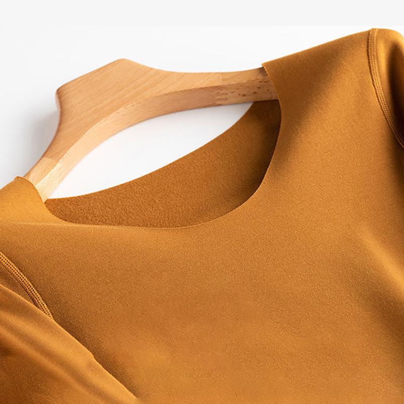 Women Long Sleeve Thermal Underwear Women Winter Tight Suit Sexy Pajamas Autumn Spring Windproof Soft Lining High Elasticity Comfortable Breathable