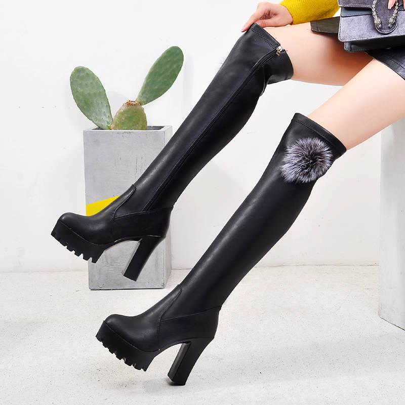 High boots women's boots over the knee boots women's autumn and winter stretch boots high heel boots