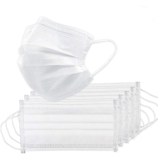Disposable protective mask dustproof 3 layers non-woven fabric white mask unisex protection