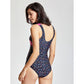 Plus Size Simple Printed One-piece Swimsuit Women Cover Belly Show Thin Flower Swimwear Beach Seaside Swimming Suit Breathable