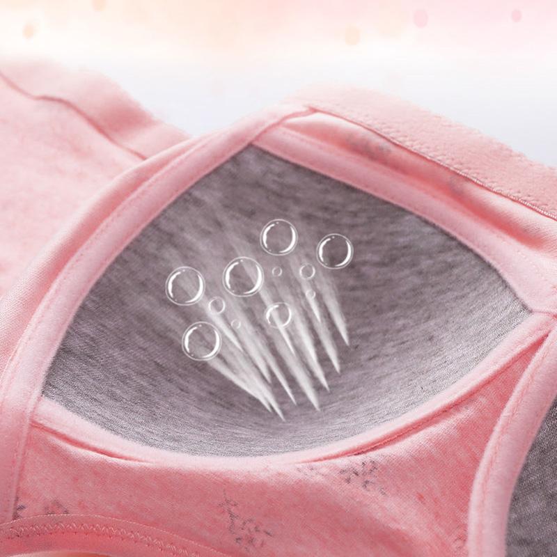 Bra Cotton Non-wireless Vest-style Comfortable Large Size Thin Section Gathers Anti-sagging and Anti-glare Large Size Non-wireless Underwear