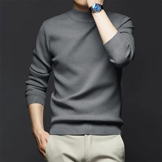 Casual Bottoming Knitwear Sweatshirts Autumn Men's Sweater Warmth Korean Version of Knitwear Long-sleeved Solid Color Top
