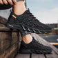 Autumn Men's Shoes Sports Casual Shoes Korean Version Breathable Flyknit Mesh Shoes Fitness Running Shoes