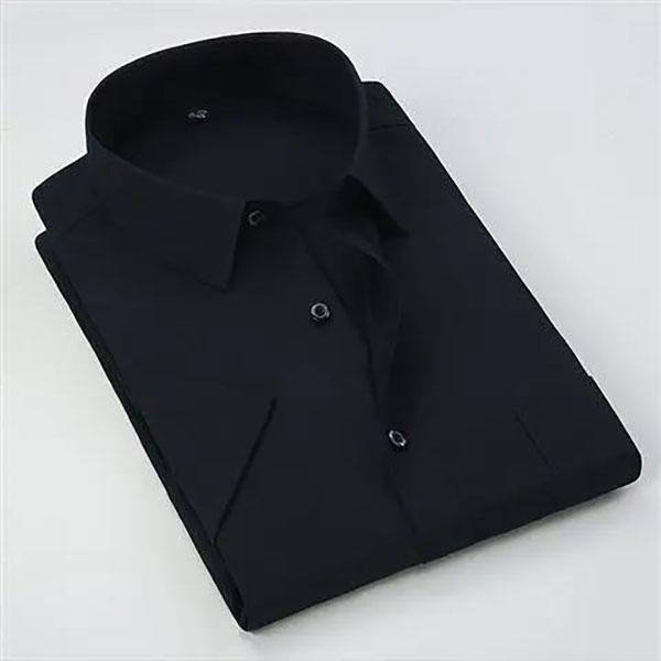 Summer Fat Plus Size Men's Short-sleeved White Shirts Men's Loose Shirts Fat Half-sleeved Shirts