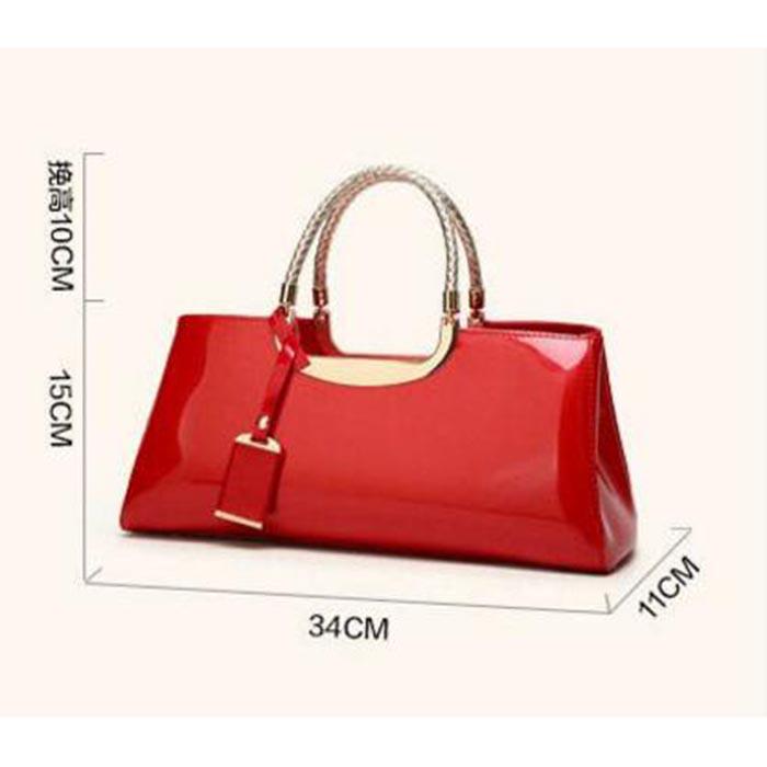Glossy Patent Leather Women Clutch Shoulder Bags Fashion Banquet Evening Handbag Female Bag Totes