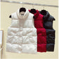 Vest Women's Spring and Autumn Style Down Cotton Warm Large Size Slim Fit All-match Outer Wear