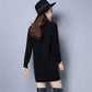 Mid-length Loose Dress In Autumn and Winter Casual Knitted Pullover Base Skirt Half-high Collar Thickened Female Sweater Dress