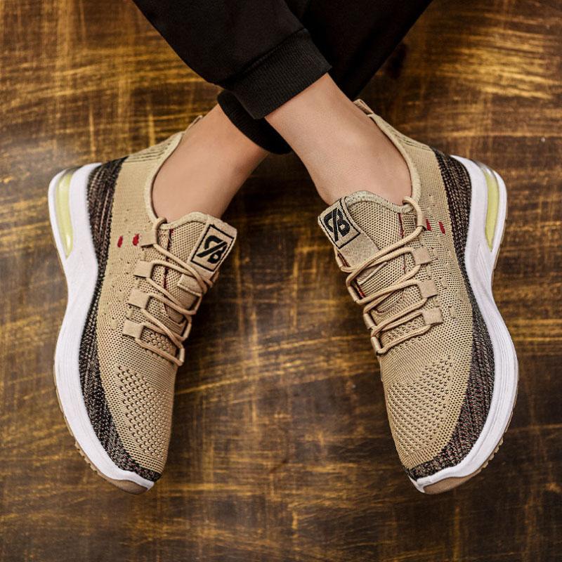 Mesh Fashion Breathable Men Front Tie Shallow Mouth Casual Sports Shoes All-match Casual Shoes Men