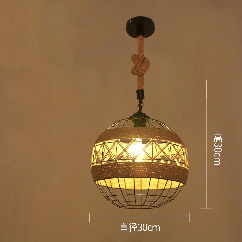 Hemp Rope Chandelier American Pastoral Retro Restaurant Clothing Store Decorative Chandeliers