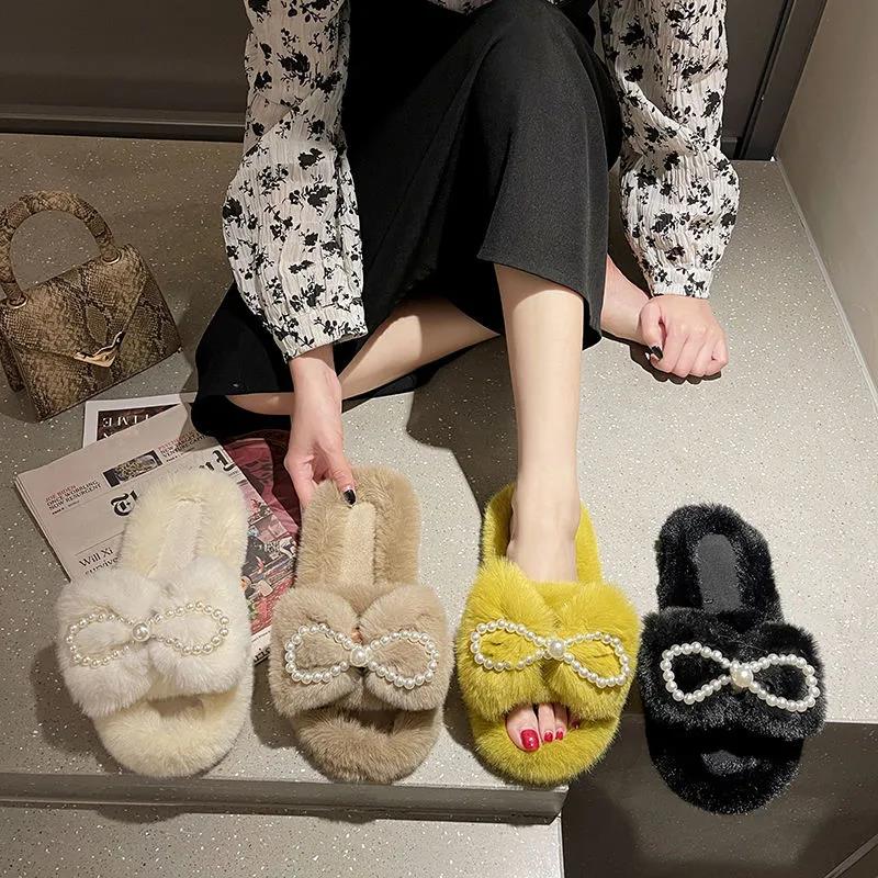 Fall/winter Trend Women's Cotton Slippers Warm and Durable Flat Shoes Fashion Casual