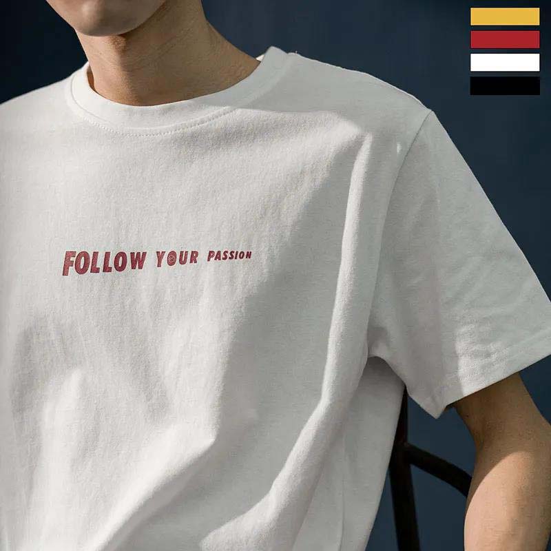 Pure Cotton Short-sleeved T-shirt Men's Summer Trend Loose Wild New T-shirt
