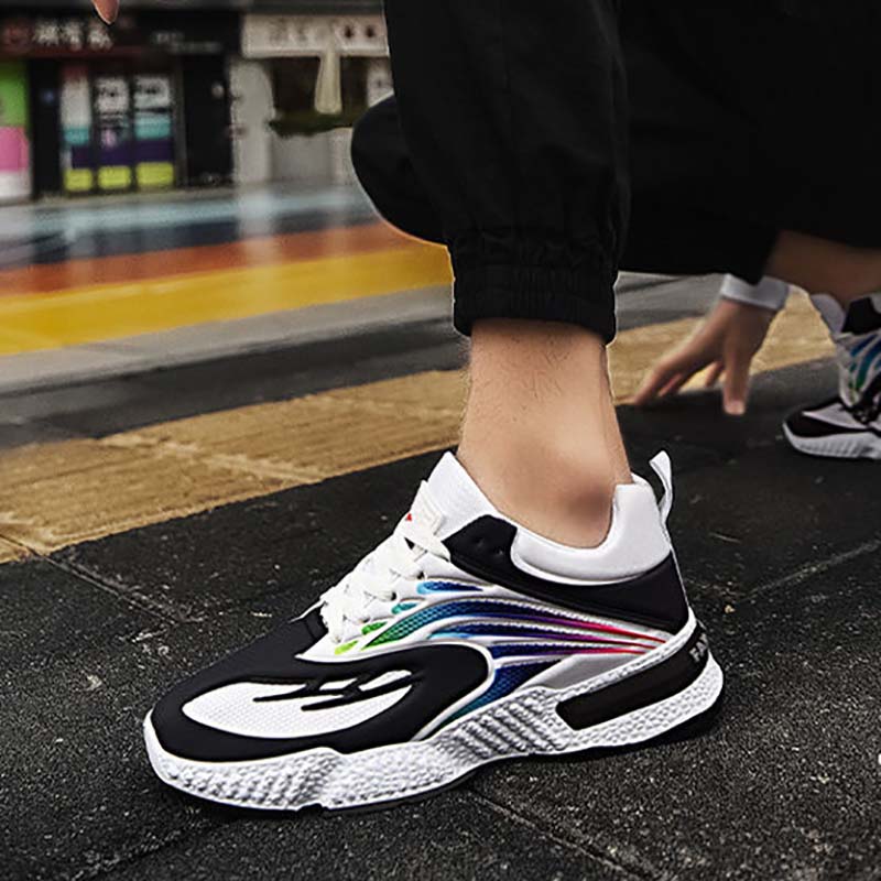 Men's Shoes Spring and Autumn Soft Bottom Soft Surface Breathable Flying Woven Casual Shoes New All-match Men's Sports Shoes Running Shoes Men