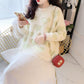 Long-sleeved Women's Knitted Sweater Student Girl Sweet Little Fresh Mink Fleece Sweater Top