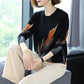 Plus Size Woolen Sweater Women Comfortable High-end Printed Cashmere Sweater Winter Wool Knitted Bottoming Sweater Elastic Jumper Top