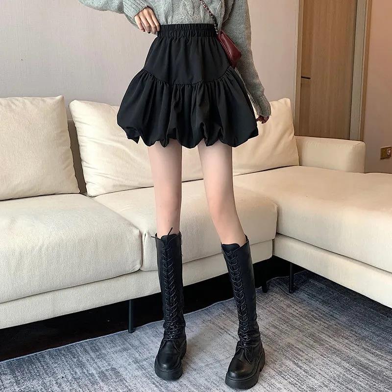 Design Sense Fluffy Short Skirt Autumn and Winter Chic Sweet Sexy Skirt A-line Bust Skirt Women's Clothing