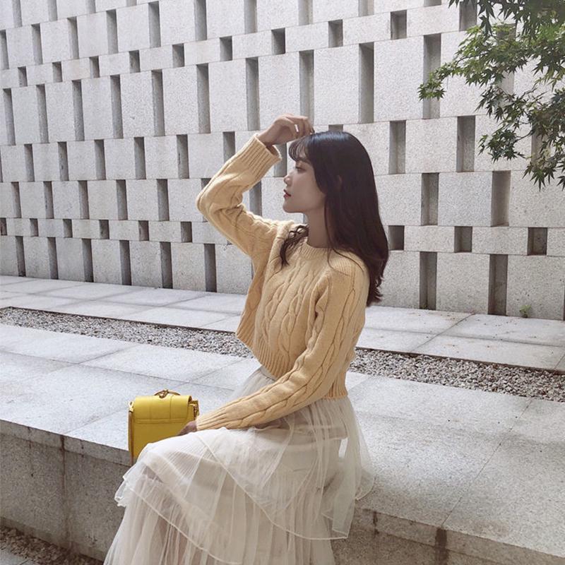 Fashion Warm Women's Sweater Autumn Winter Twist Student All-match Blouse Pullover Sweater
