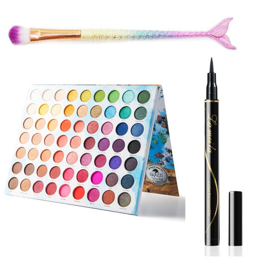 European and American eyeshadow plate 63 color makeup dedicated beginner parity net red eyeshadow
