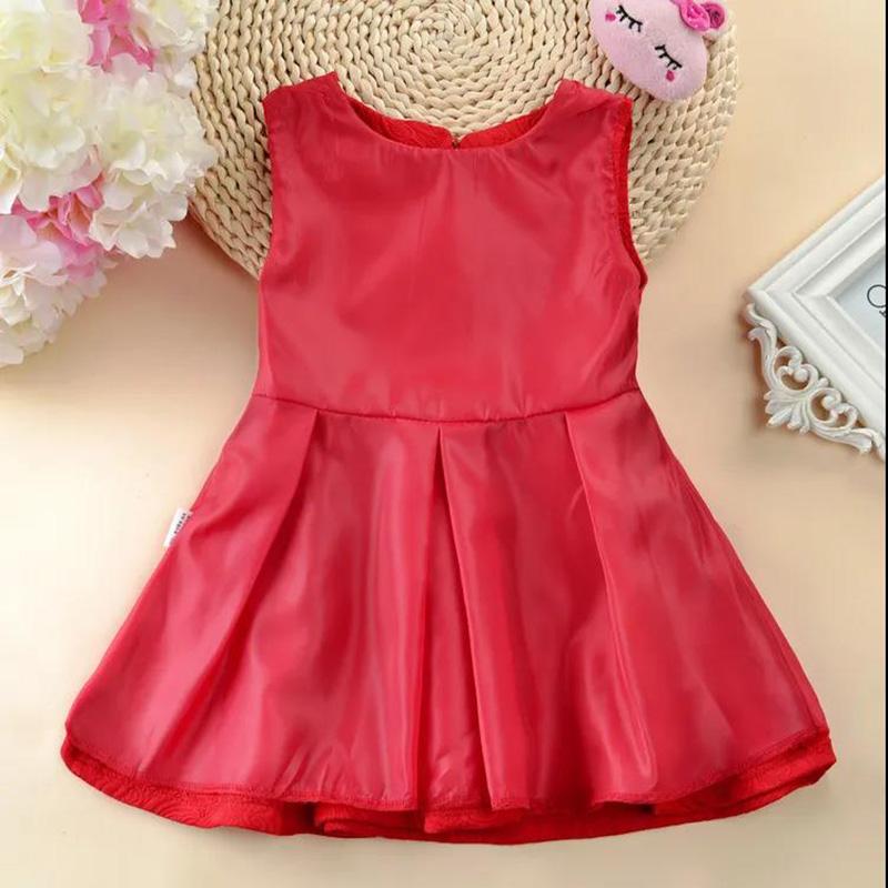 Girls Waist Red Vest Dress Vest Skirt Children Princess Dress Baby Dress Show Dress