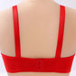 Women's Thin Top Support Anti-sagging Side-receiving No Steel Ring Anti-glare Breathable Gathering Photosensitive Surface Hollow Design Large Size Bra