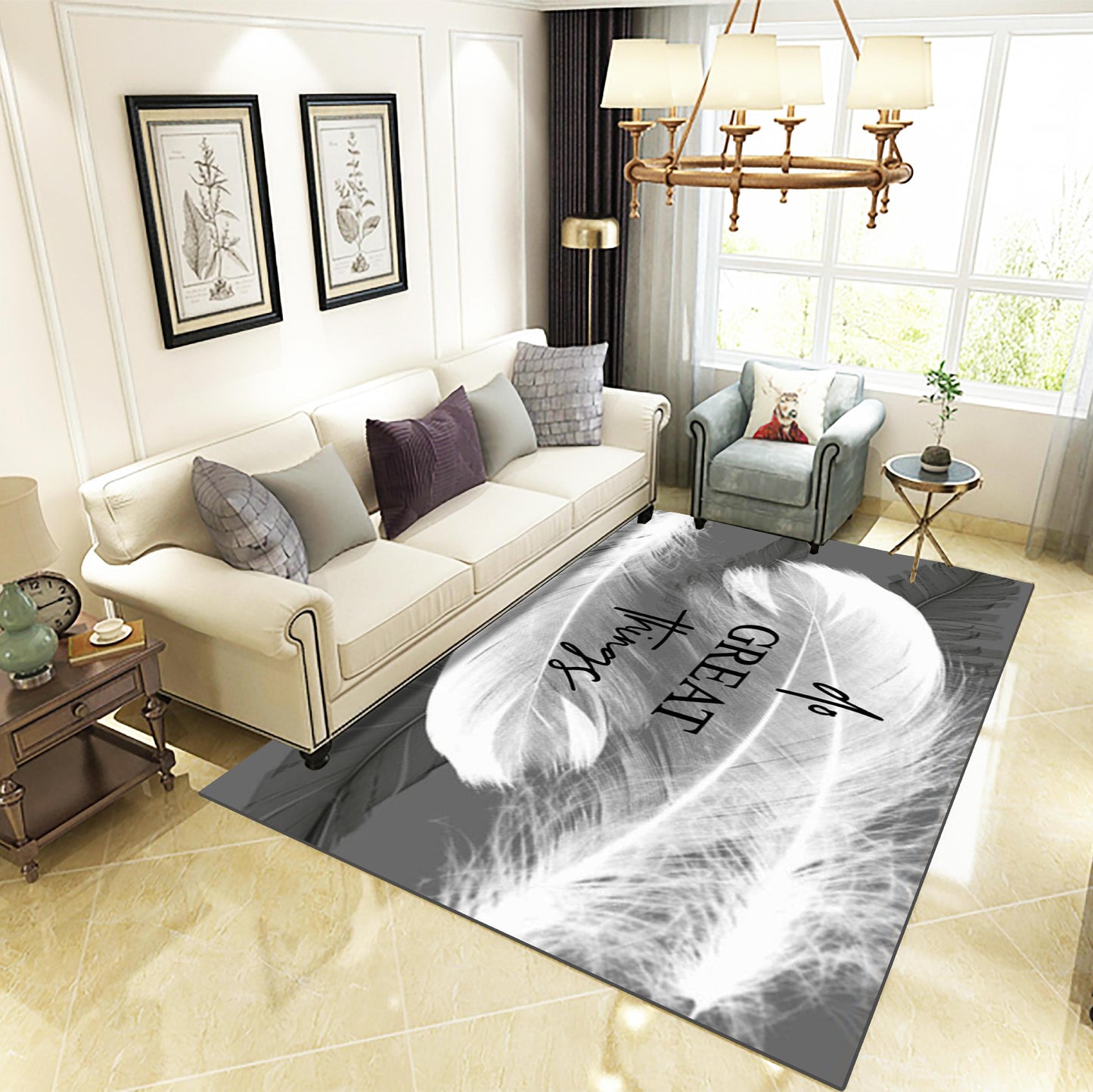 European Simple Style Carpet Black Grey White Geometric for Home Room Coffee Table Floor Rug Area Mats
