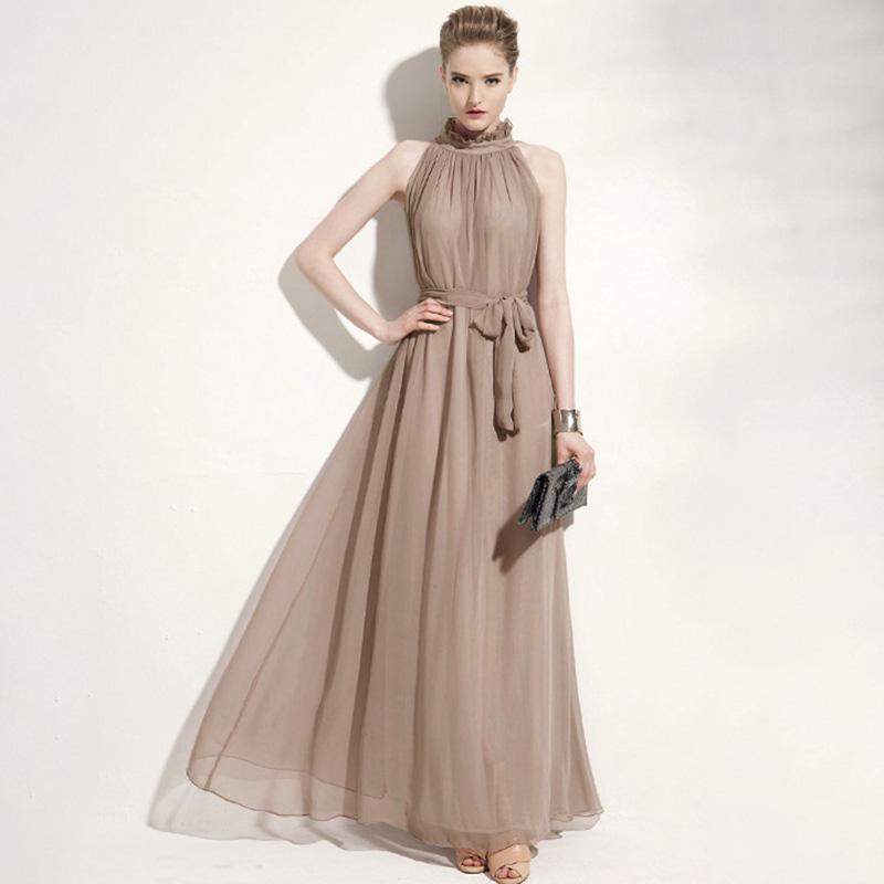 Super Long Ankle Length Skirt Bohemian Solid Color Chiffon Plus Size Dress Holiday Beach Skirt Light and Breathable Elegant Chiffon Long Skirt