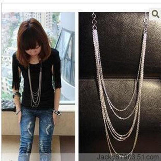 Classic Tassel Sweater Chain Long Multi-layer Fashion Hundred Matching Long Necklace