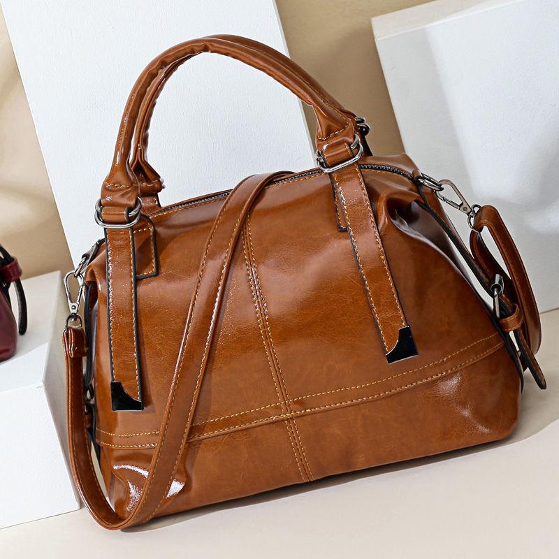 Cowhide Bag Soft Leather Handbag Fashion All-match Large-capacity One-shoulder Messenger Bag