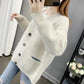Cardigan Sweater Ladies Thickened Short Jacket Loose Spring Autumn Winter Versatile Knit Cardigan