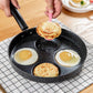 No Oil-Smoke Non-Stick Pot Four-Hole Fried Egg Dumpling Pan Waffle Mold 24cm Mini Multi-Function Fried Pan