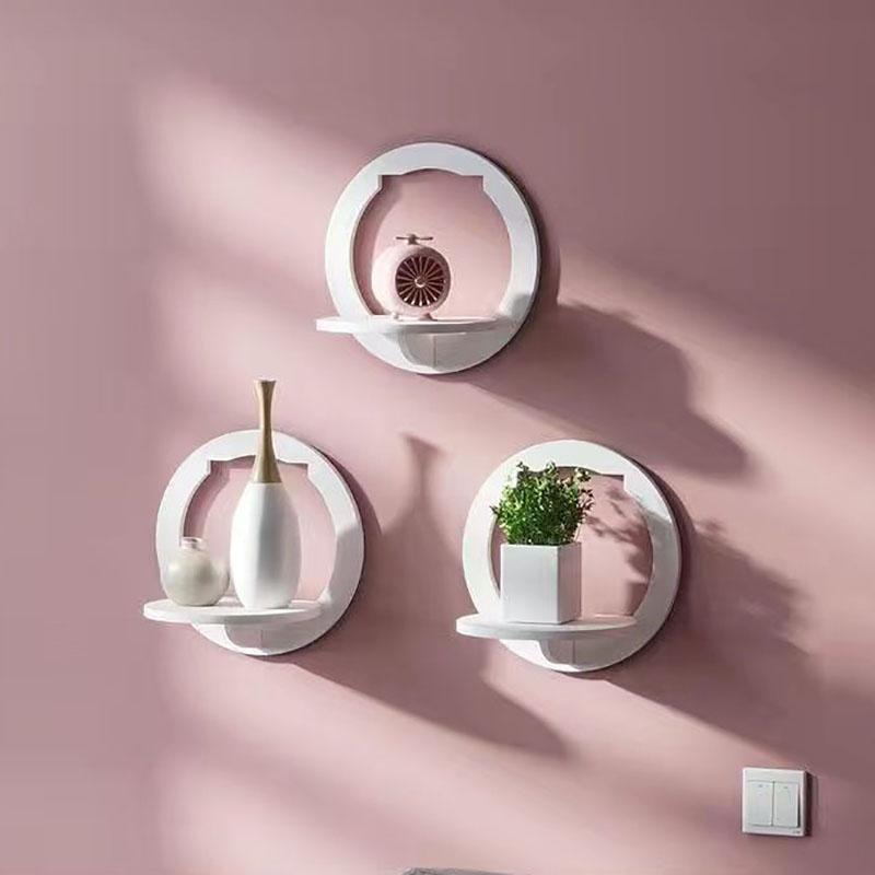 Living Room Wall Shelf Clapboard Free Perforation Wall Hanging Decorative Flower Stand Green Radish Succulent Shelf Wall Decoration Shelf