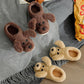 Winter Cotton Slippers for Men and Women with Indoor Non-slip Cute Thick Bottom Couple Plush Warm Slippers