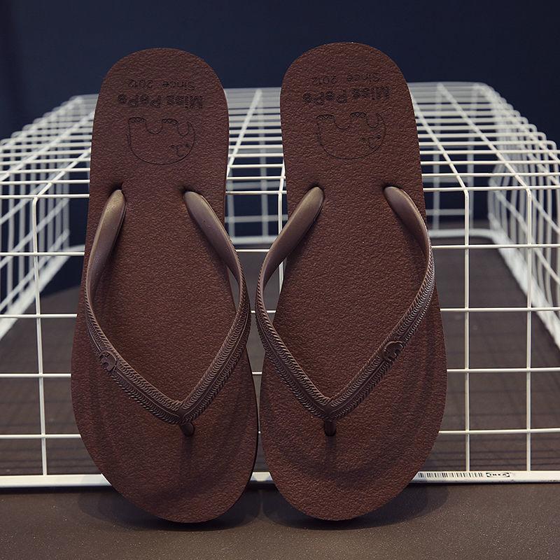 Summer Fashion Flip Flops Beach Slippers Non-slip Thick-soled Couple Splint Sandals