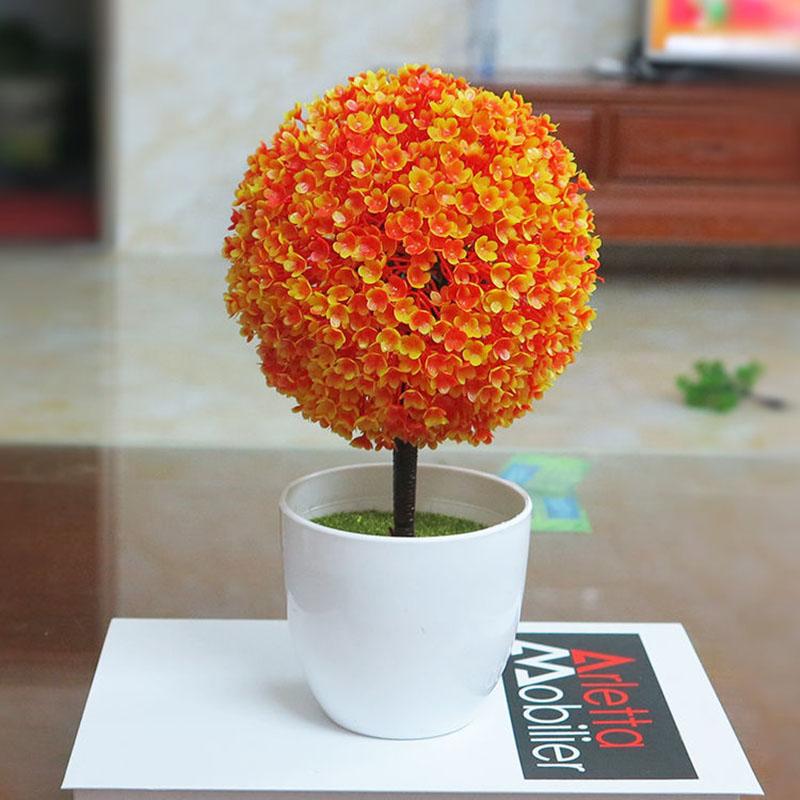 Home Garden Decor Fashion Multicolor Artificial Plastic Plant Bonsai
