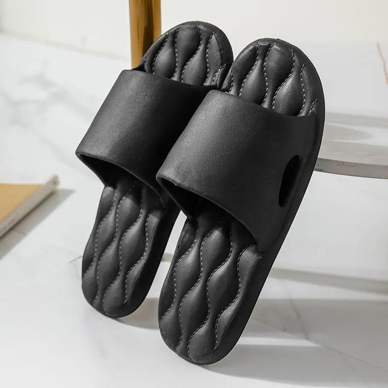 Slippery Sandals and Slippers for Men and Women Home Indoor Non-slip Mute Deodorant Guests Summer Slippers Bathroom Bath Couple Flip Flops