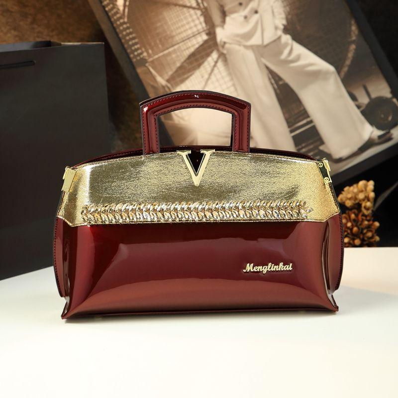 Middle-aged Female Bag Wild Bag Lady Handbag Fashion Atmosphere Slung Handcuffs Big Bag Female