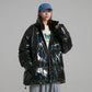 Winter Bright Face Cotton-padded Jacket Female Korean Version Loose Student Cotton-padded Jacket Thickened Warmth Stand-up Collar Bread Suit Jacket