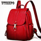 Women PU Leather Backpack Vintage Female Shoulder Bag Femme Ladies Bagpack School Bags For Women
