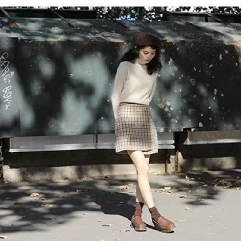 Pofulove Half Turtleneck Pullover Women's Slim Sweater Joker Solid Color Long Sleeve Shirt