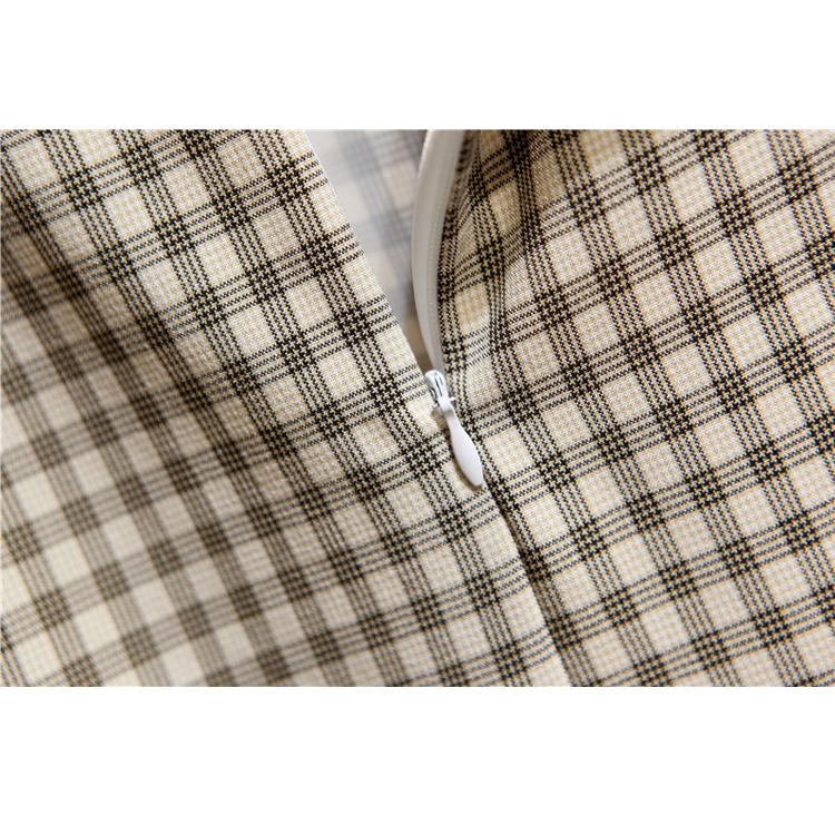 2020 High-waisted Tight-fit Plaid Skirt Woman Vintage Package Hip Fishtail Skirt Slim Lady Skirts