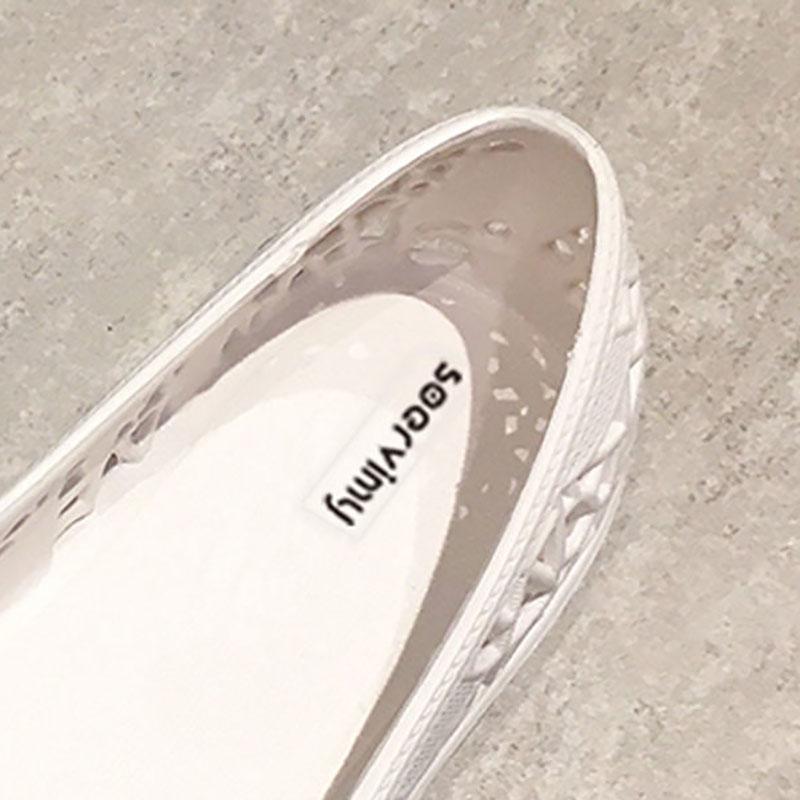Plastic Sandals Female Summer White Non-slip Flat Bottom Pregnant Mother Shoes Comfortable Hollow Hole Nurse Shoes