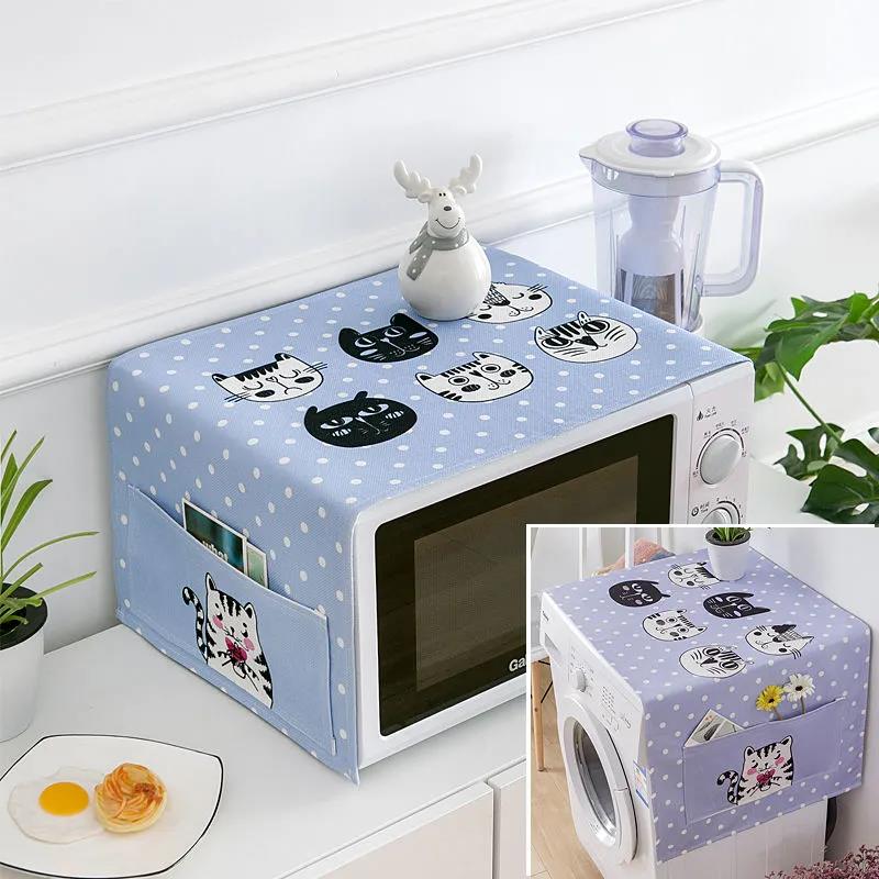 Microwave Oven Dust Cover European Fabric Dust Curtain Kitchen Household Storage Cover Towel